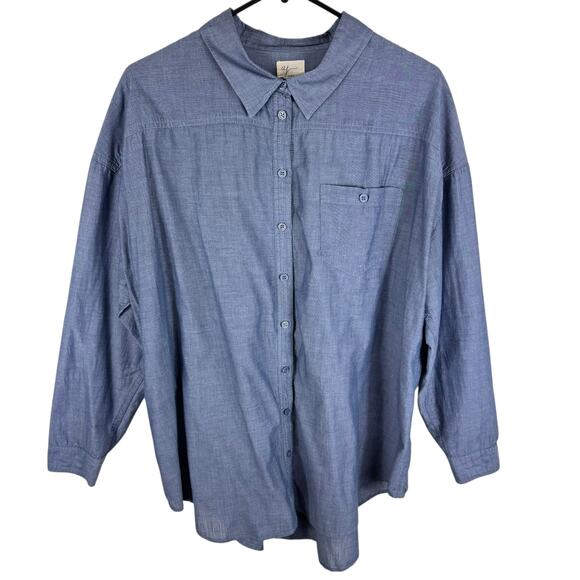 Andrea Jovine AJ 100% Cotton Lightweight Roll Tab Sleeve Button Up Shirt Size L - Picture 1 of 7